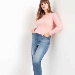 Eloquii pink crew neck sweater size 14 16 14/16